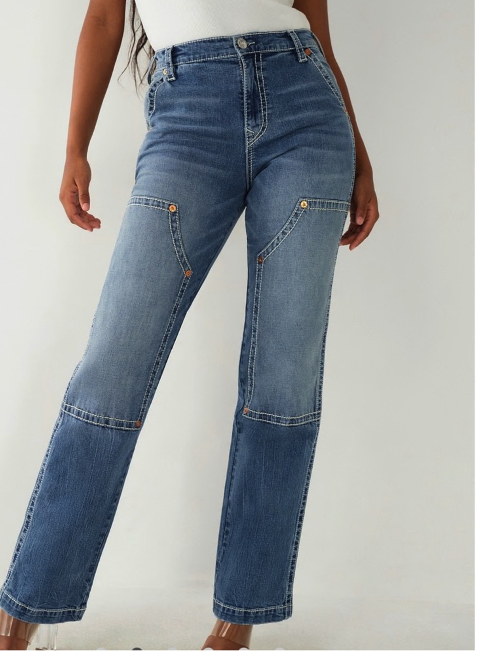 TRUE RELIGION SARAH HIGH RISE CARPENTER JEANS SIZE 27 - Picture 3 of 7